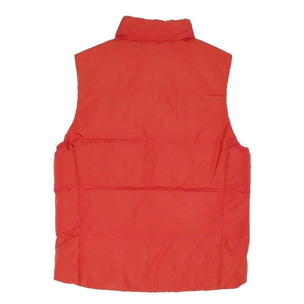 CHAMPION Womens Red S Polyester Blend Quilted Gilet Jacket Zip Casual Wear