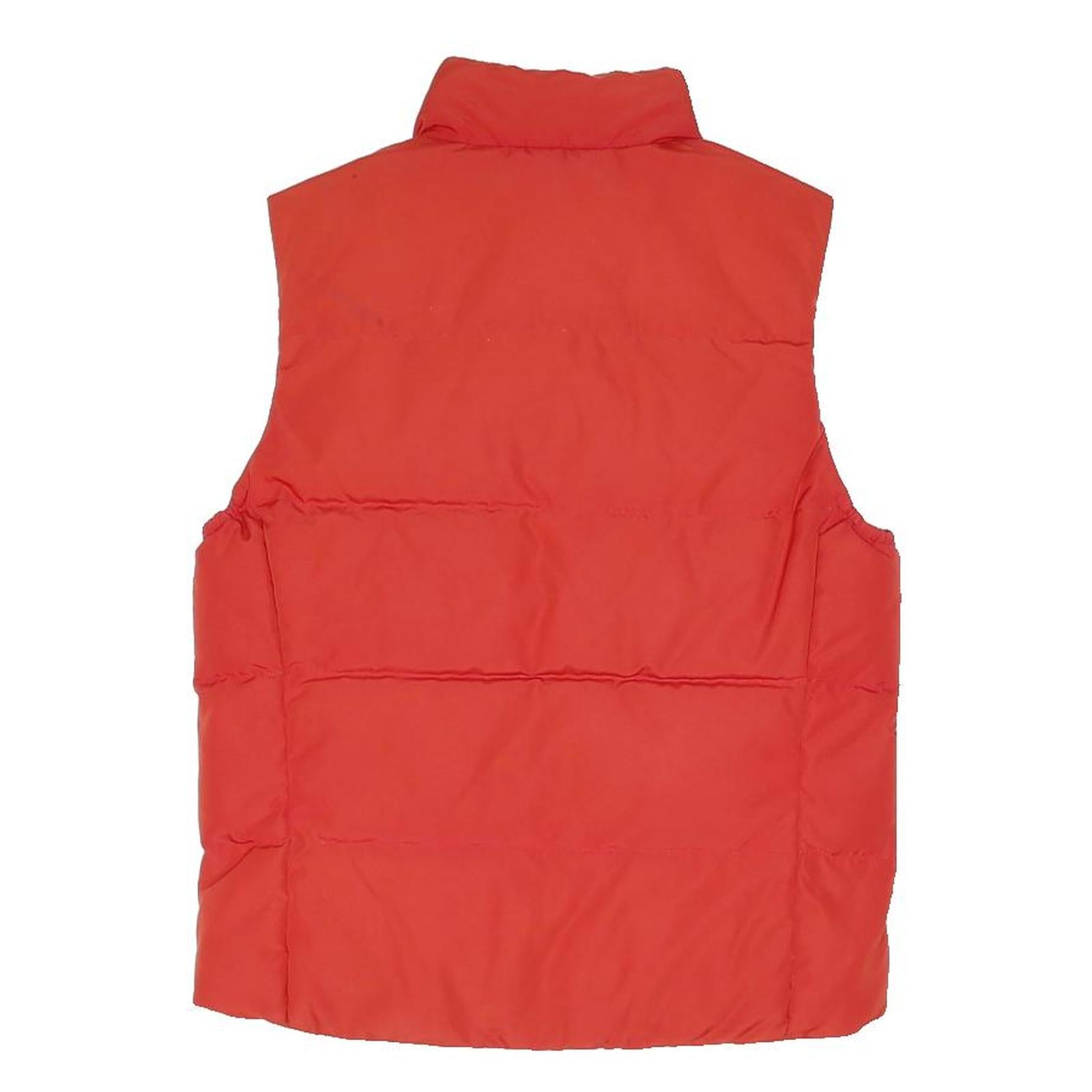 CHAMPION Womens Red S Polyester Blend Quilted Gilet Jacket Zip Casual Wear