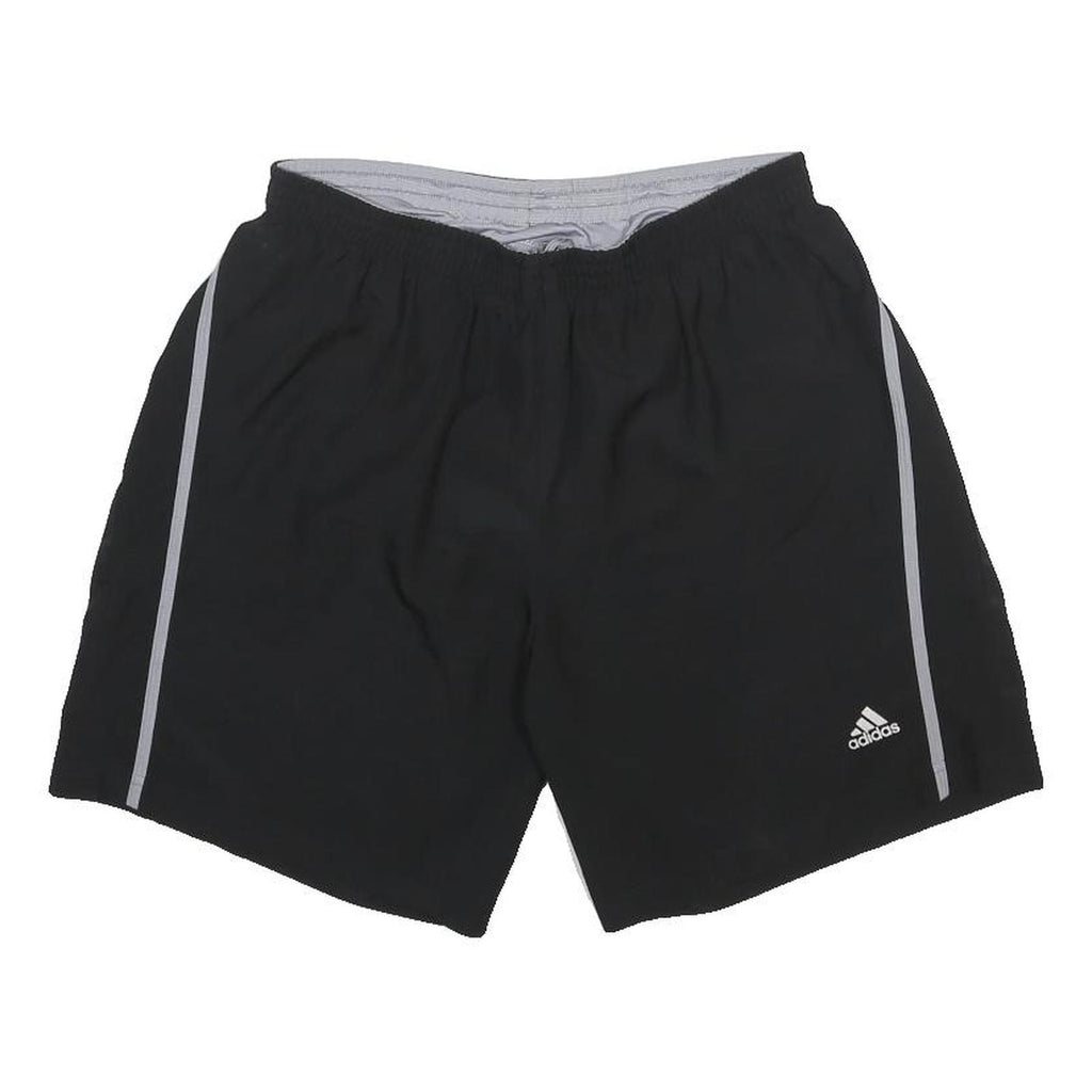 ADIDAS Mens Black Casual Shorts M W26 Sports Gym Polyester Elastic Waist