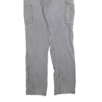 CARHARTT Mens Cotton Blend Grey Relaxed Straight Trousers W31 L34 Workwear Zip