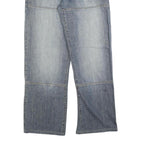 ALAN MANOUKIAN Womens Relaxed Wide-Leg Denim Medium Wash W34 L32 Casual Cotton