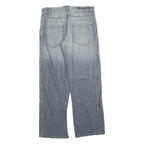 ALAN MANOUKIAN Womens Relaxed Wide-Leg Denim Medium Wash W34 L32 Casual Cotton