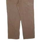 DICKIES Mens Cotton Blend Brown Relaxed Straight Trousers W40 L32 Workwear Zip