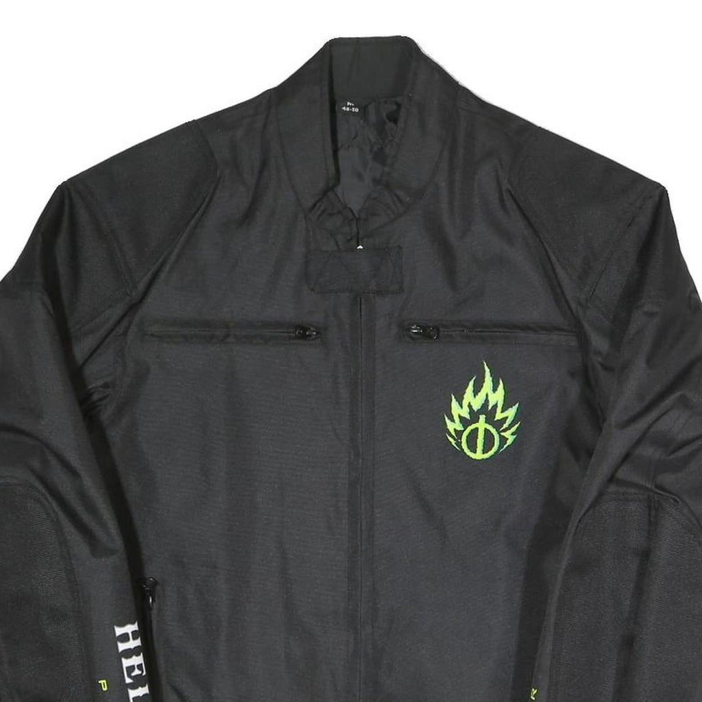 Mens Black Hellfire Power Zip Jacket M Polyester Blend Flame Graphic