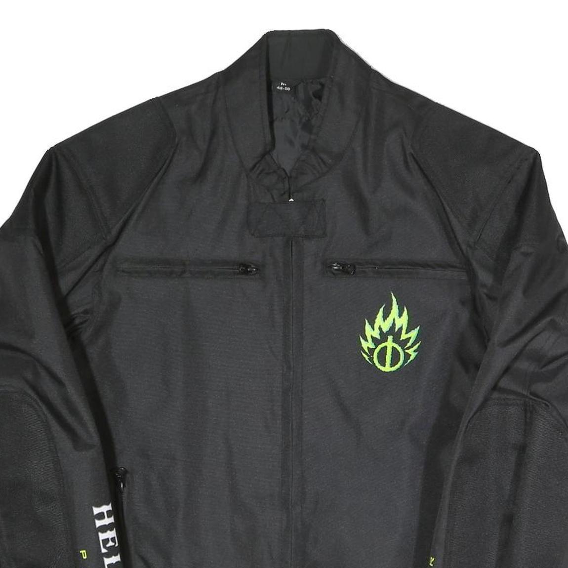 Mens Black Hellfire Power Zip Jacket M Polyester Blend Flame Graphic