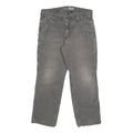 CARHARTT Mens Relaxed W32 L28 Cotton Blend Grey Workwear Trousers Zip Closure