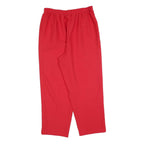 BON WORTH Womens Polyester Relaxed Red Trousers W30 L25 Elastic Waist Casual