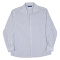 TOMMY HILFIGER Mens Shirt Grey Striped Long Sleeve L