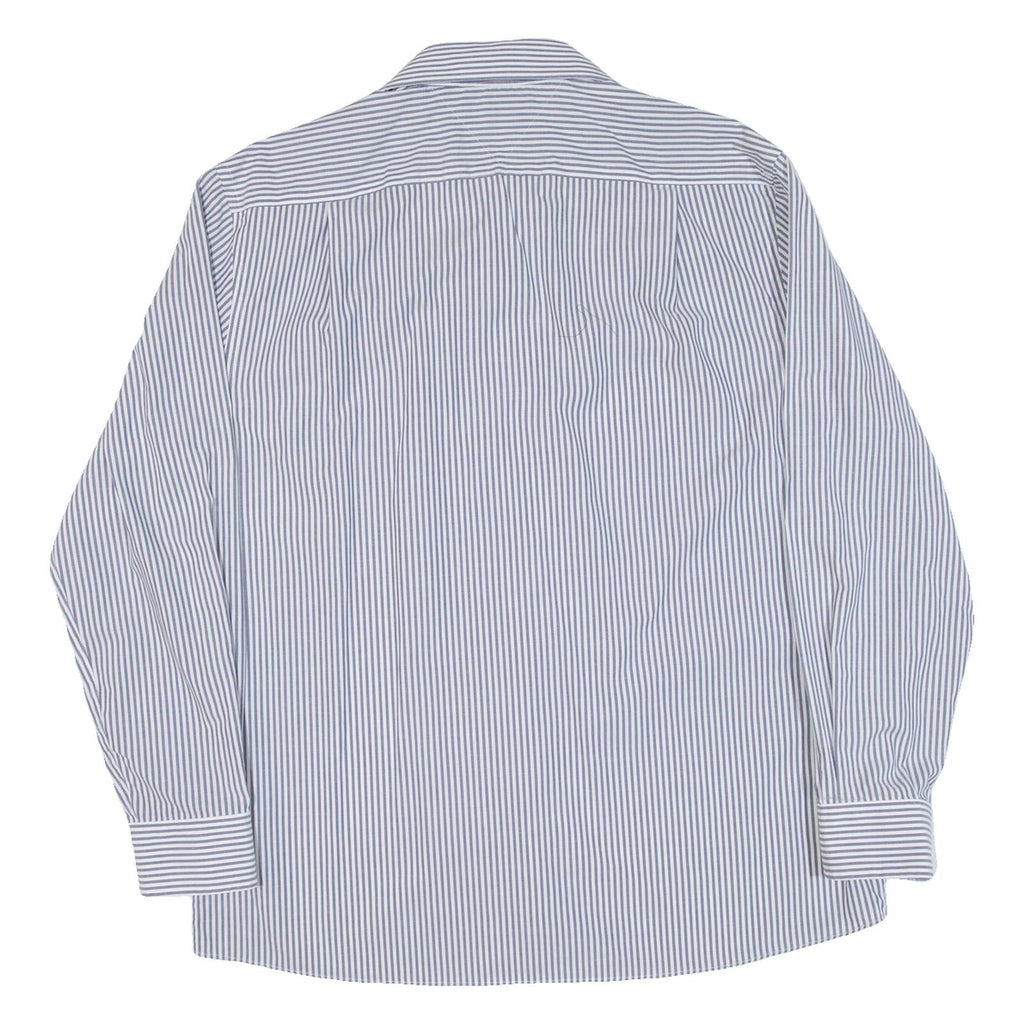 TOMMY HILFIGER Mens Shirt Grey Striped Long Sleeve L