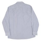 TOMMY HILFIGER Mens Shirt Grey Striped Long Sleeve L
