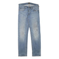 LEE Mens Light Blue Regular Fit Straight Denim Jeans W30 L30 Button Closure