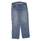 DICKIES Mens Blue Regular Fit Straight Leg Denim W34 L30 Workwear Zip Jeans