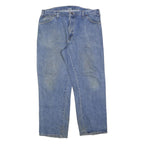 DICKIES Mens Blue Regular Straight Denim Medium Wash W38 L30 Classic Cotton