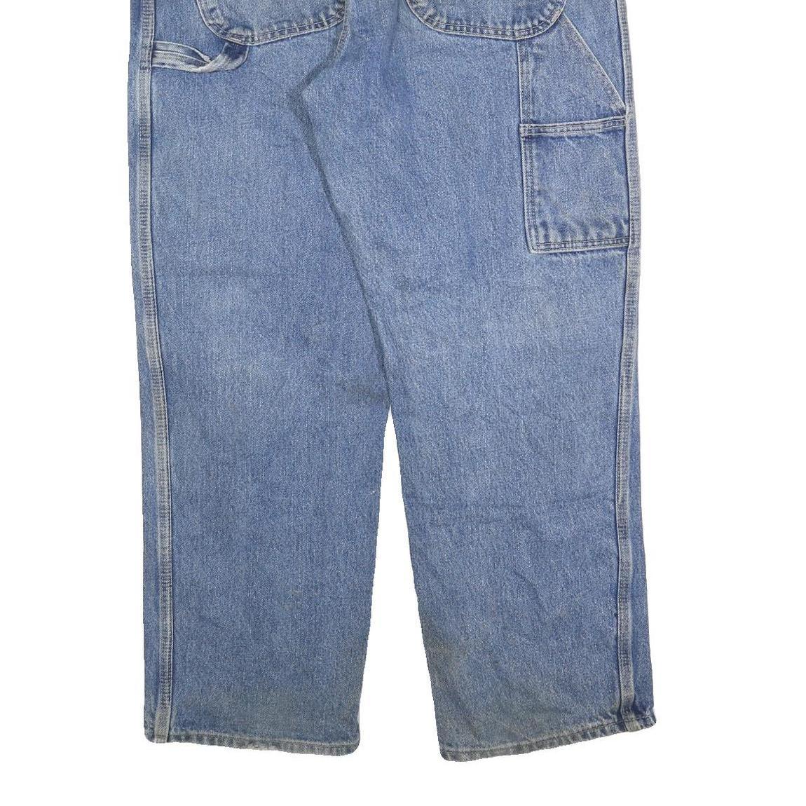 DICKIES Mens Blue Regular Straight Denim Medium Wash W38 L30 Classic Cotton