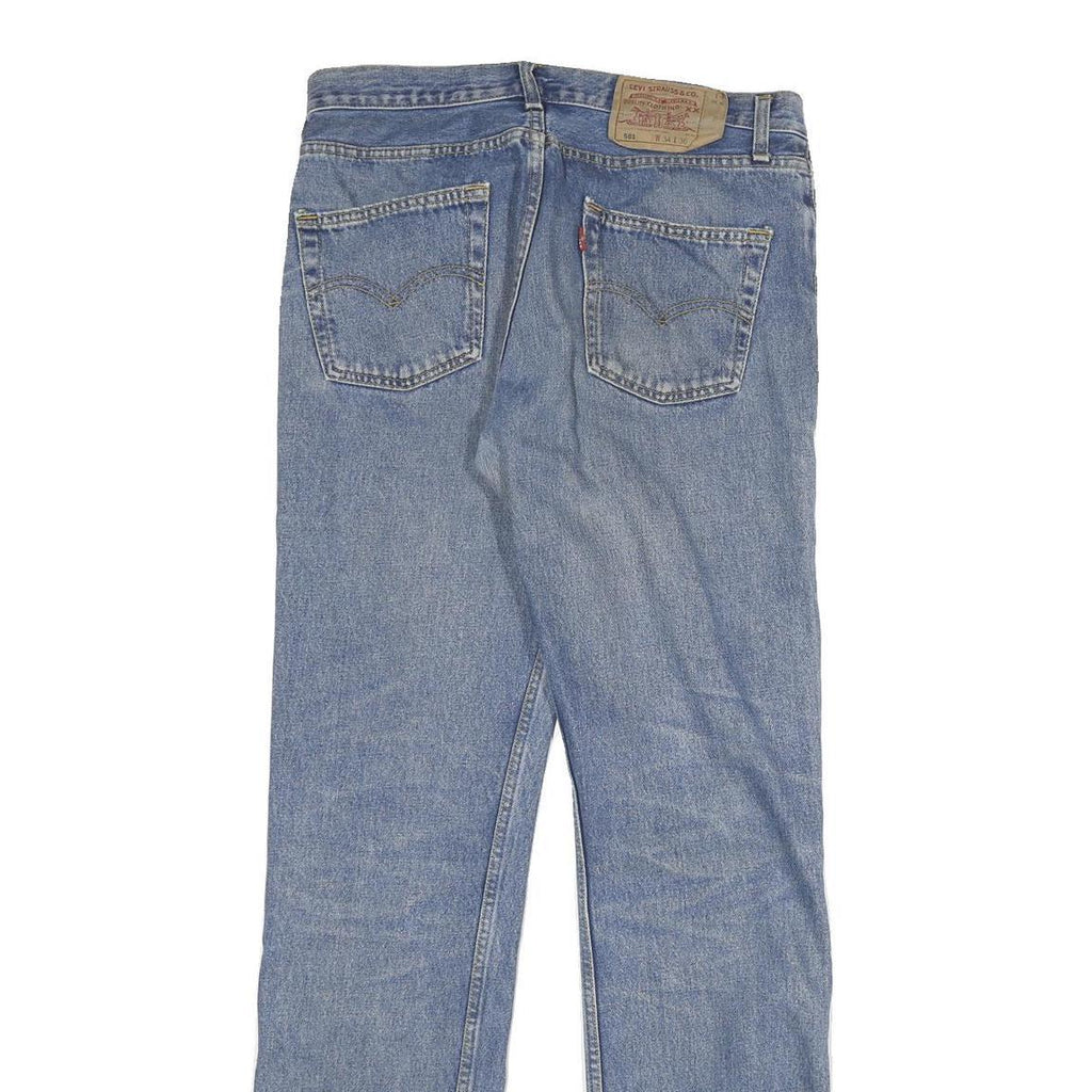 LEVI'S 501 Mens Jeans Blue Regular Straight Denim Light W32 L33 Button Fastening