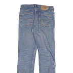 LEVI'S 501 Mens Jeans Blue Regular Straight Denim Light W32 L33 Button Fastening