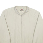 EPOCHE Mens Cream Bomber Jacket L Polyester Plain Zip Closure Casual Lightweight