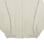 EPOCHE Mens Cream Bomber Jacket L Polyester Plain Zip Closure Casual Lightweight