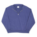 CHAMPION Mens Blue Plain Cotton Blend Pullover Crew Neck Jumper M Casual
