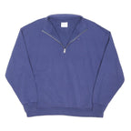CHAMPION Mens Blue Plain Cotton Blend Pullover Crew Neck Jumper M Casual