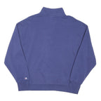CHAMPION Mens Blue Plain Cotton Blend Pullover Crew Neck Jumper M Casual