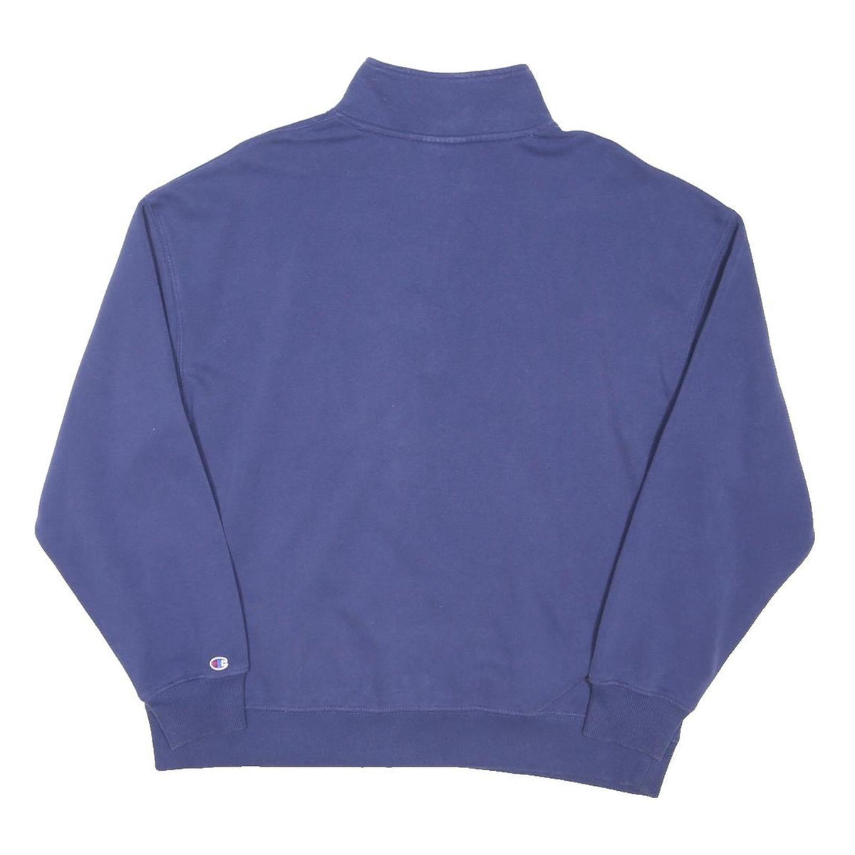 CHAMPION Mens Blue Plain Cotton Blend Pullover Crew Neck Jumper M Casual