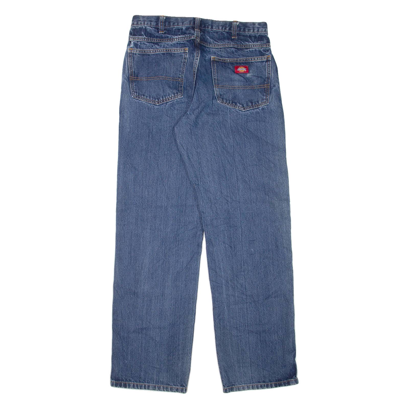 DICKIES Workwear Mens Jeans Blue Regular Straight W32 L34