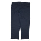 DICKIES Mens Cotton Blend Navy Regular Straight Trousers W44 L31 Workwear Zip