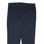 DICKIES Mens Cotton Blend Navy Regular Straight Trousers W44 L31 Workwear Zip