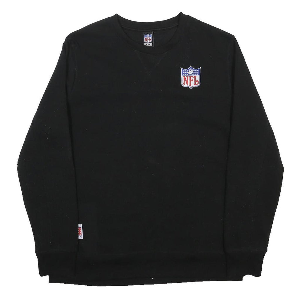 NFL Mens Black Crew Neck XL Polyester Sweatshirt Football Logo