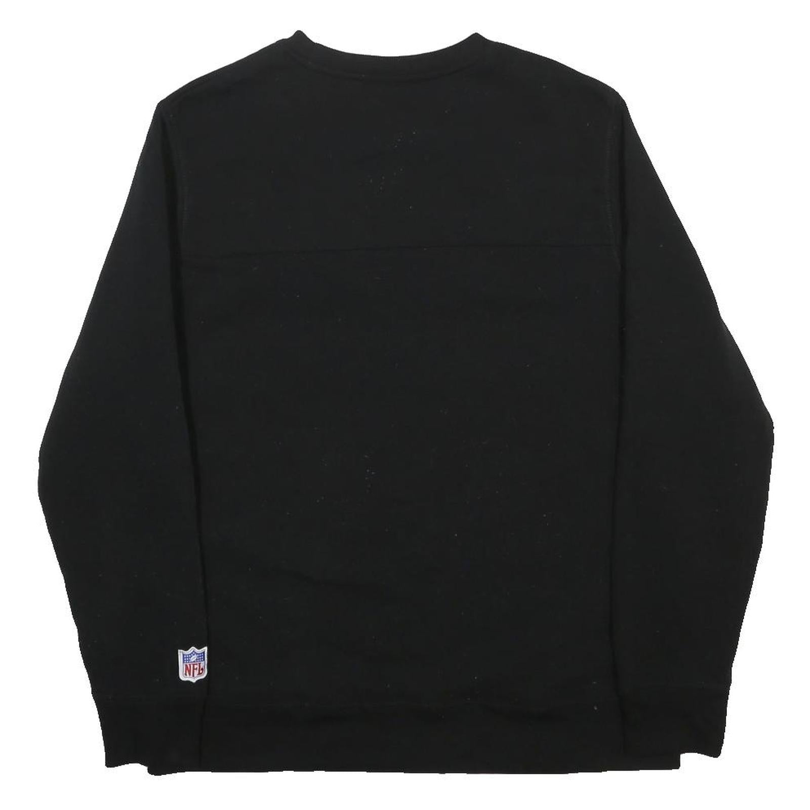 NFL Mens Black Crew Neck XL Polyester Sweatshirt Football Logo