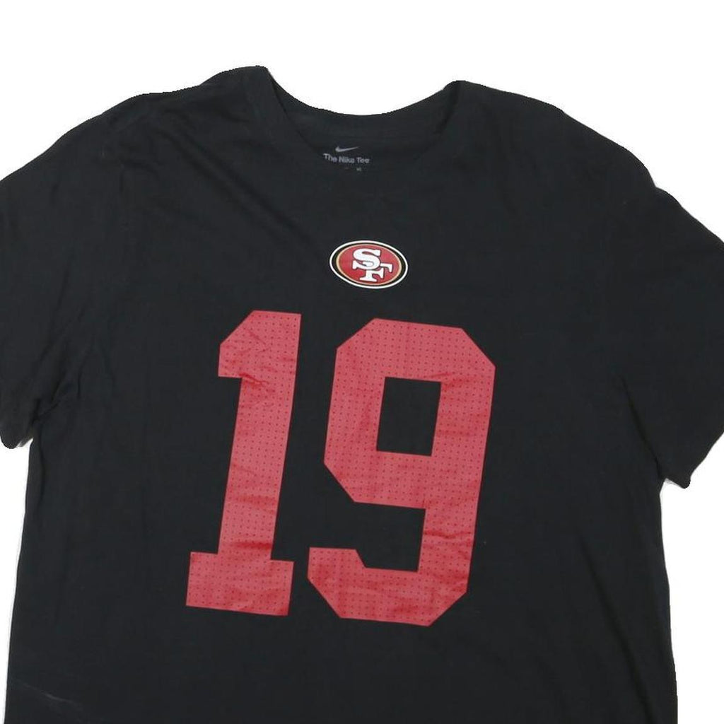 NIKE Mens Black Red Football Shirt XL Short Sleeve Crew Neck Samuel 19 Print