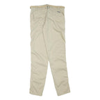 TOMMY HILFIGER Womens Cotton Blend Beige Slim Straight Trousers W28 L31 Braided
