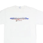 GILDAN Mens White Porsche 250 Graphic T-Shirt M Short Sleeve Crew Neck Racing