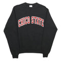 CHAMPION Mens Black Chico State Crew Neck S Cotton Blend Casual Sweatshirt