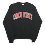 CHAMPION Mens Black Chico State Crew Neck S Cotton Blend Casual Sweatshirt