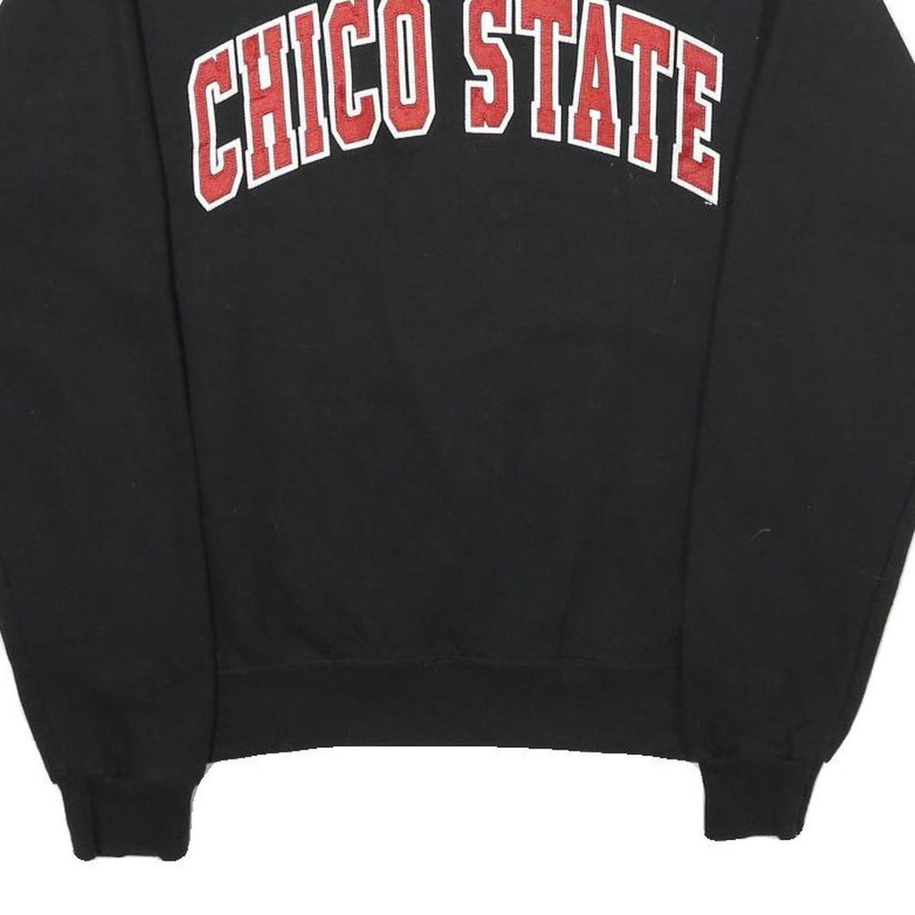 CHAMPION Mens Black Chico State Crew Neck S Cotton Blend Casual Sweatshirt