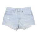 LEVI'S Womens Shorts Blue Casual Cut-Off Denim M W30 Distressed Hem