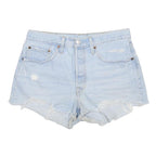 LEVI'S Womens Shorts Blue Casual Cut-Off Denim M W30 Distressed Hem