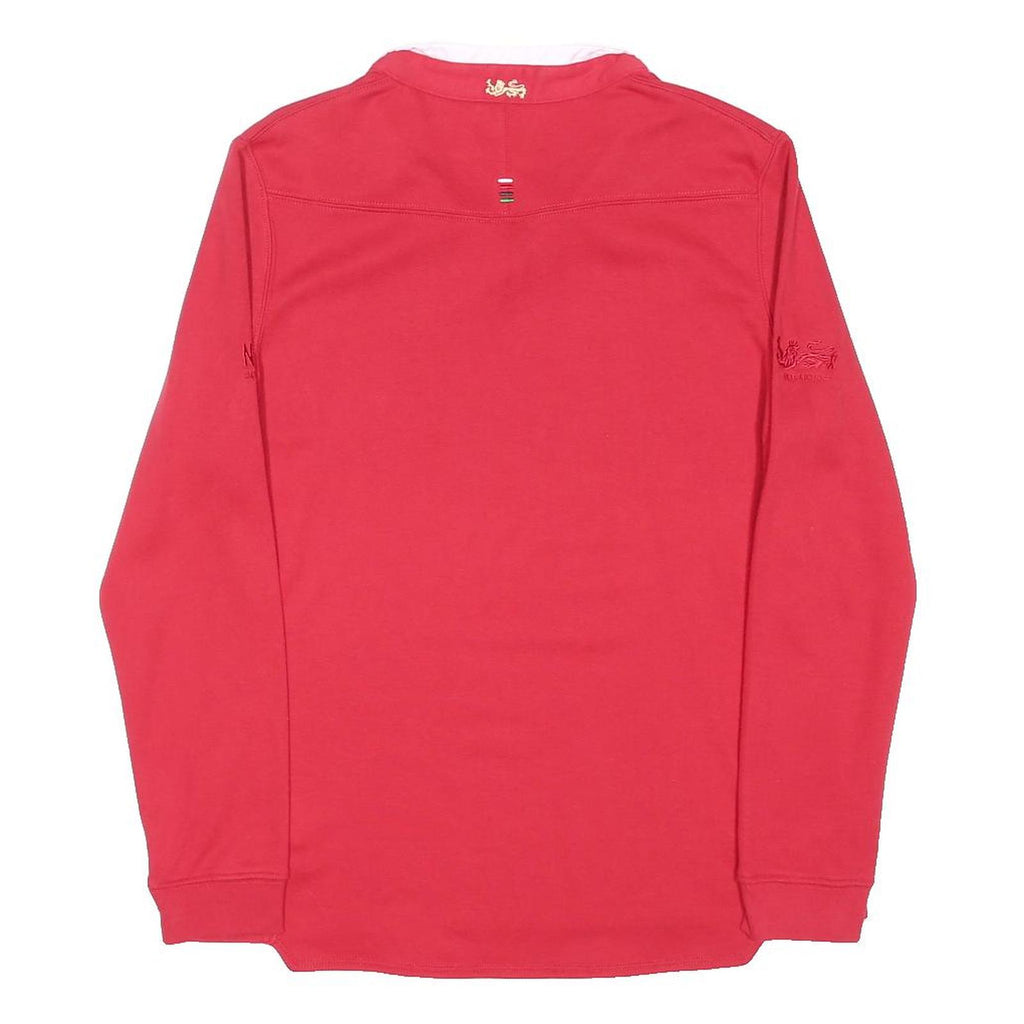 CANTERBURY Womens Red British Lions Rugby Shirt L Long Sleeve Collar