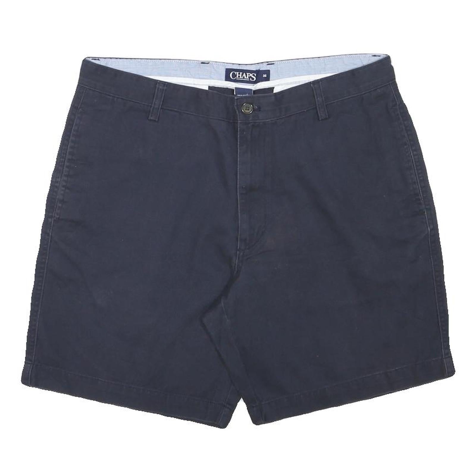 CHAPS Mens Shorts Navy Blue Casual L W36 Cotton Blend Classic Fit Pockets