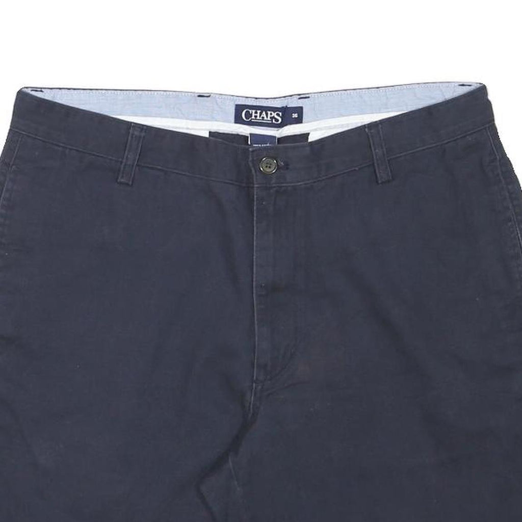 CHAPS Mens Shorts Navy Blue Casual L W36 Cotton Blend Classic Fit Pockets