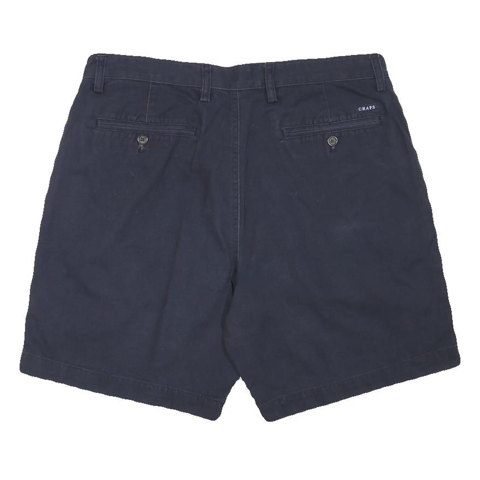CHAPS Mens Shorts Navy Blue Casual L W36 Cotton Blend Classic Fit Pockets