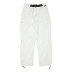 SCHOFFEL Womens Polyester Blend White Relaxed Cargo Trousers W28 L30 Outdoor Zip