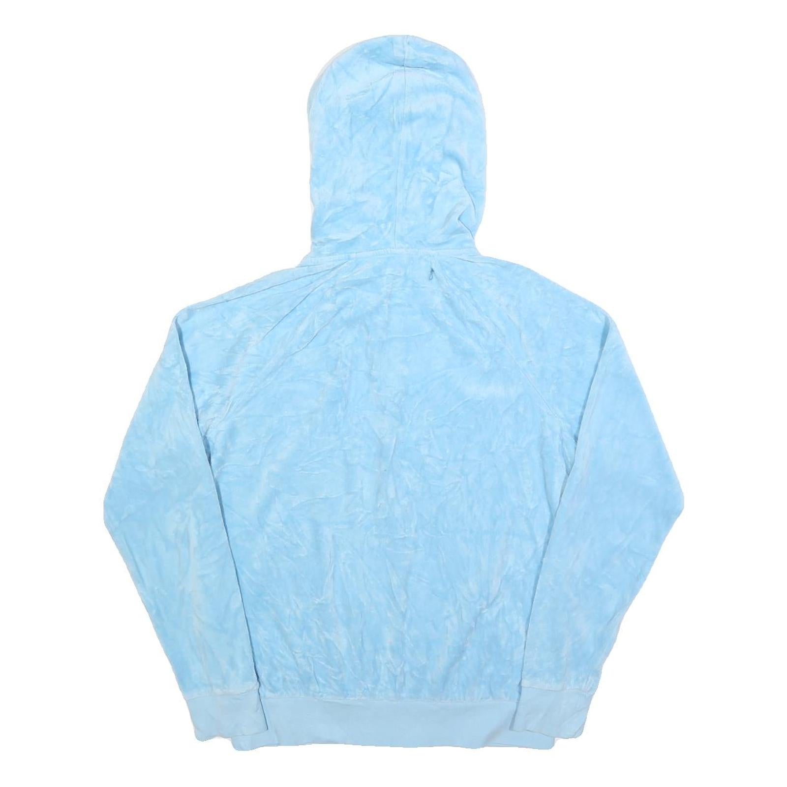 JUICY COUTURE Womens Blue Zip Up Hoodie S Soft Cotton Blend Casual