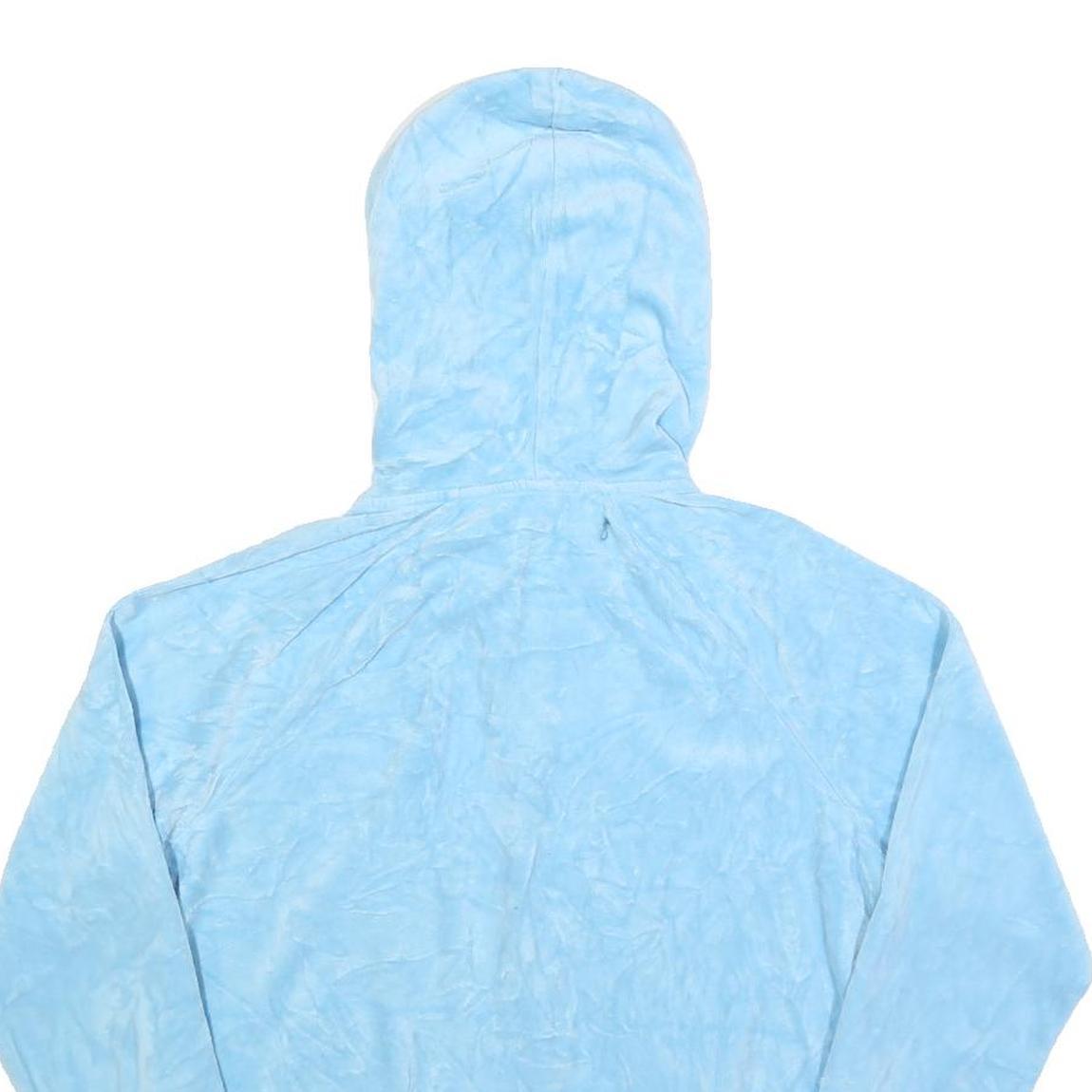 JUICY COUTURE Womens Blue Zip Up Hoodie S Soft Cotton Blend Casual