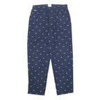 LACOSTE Mens Cotton Navy Blue Regular Fit Straight Leg Trousers W30 L29