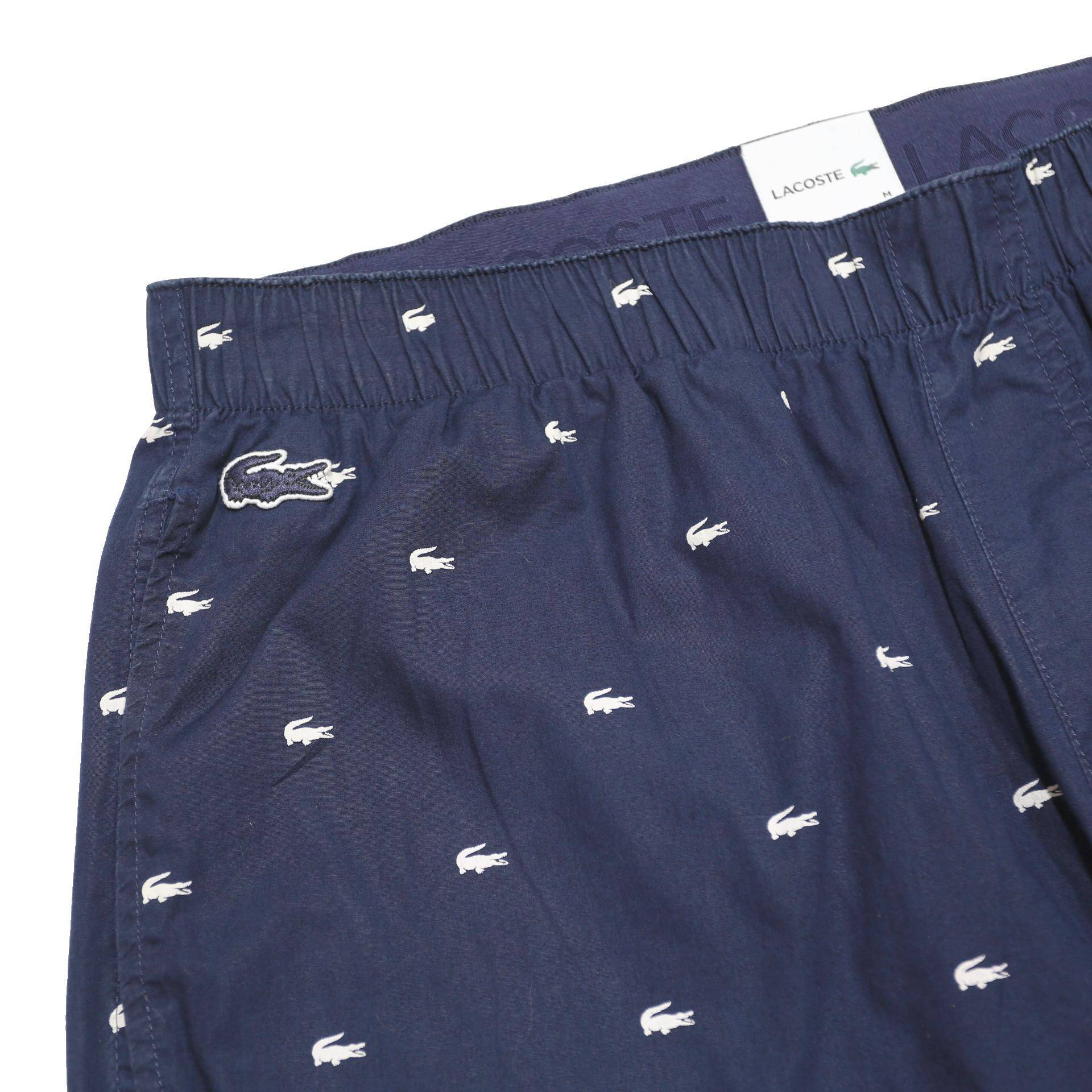 LACOSTE Mens Cotton Navy Blue Regular Fit Straight Leg Trousers W30 L29