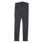 LEVI'S Mens Slim Black Denim Jeans W26 L29 Cotton Blend Zip Pockets