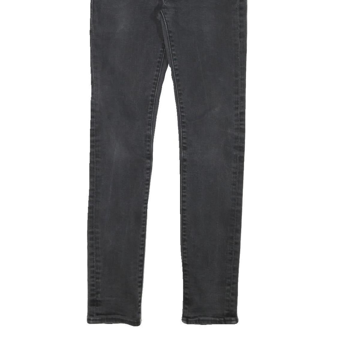 LEVI'S Mens Slim Black Denim Jeans W26 L29 Cotton Blend Zip Pockets